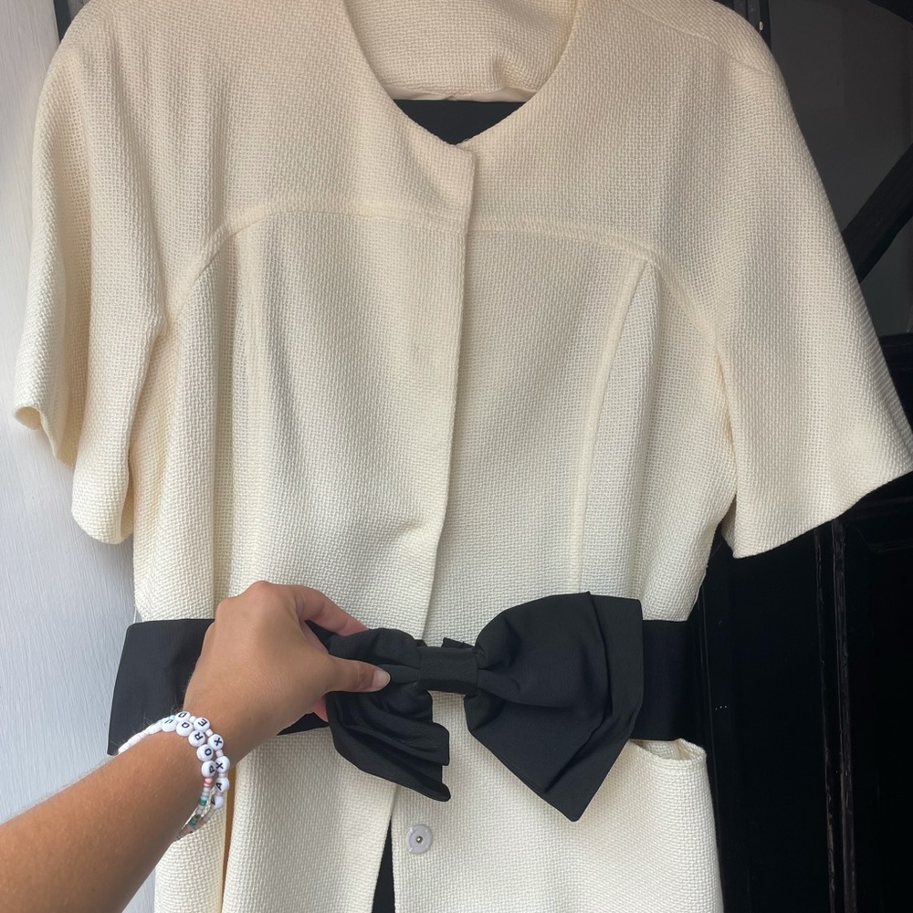 Lela rose cream jacket top size 10